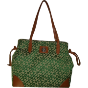 Women's Large Tommy Hilfiger Tote Handbag (Green Alpaca) - Hand bag - $109.00 