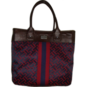 Women's Large Tommy Hilfiger Tote Handbag (Navy/Burgundy) - Hand bag - $99.00 