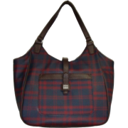 Women's Tommy Hilfiger Large NS Tote (Burgundy/Navy Plaid) - Hand bag - $99.00 