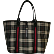 Women's Tommy Hilfiger Large Tote (Black/Red & White Plaid) - Hand bag - $109.00 