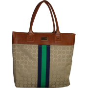 Women's Tommy Hilfiger Large Tote Handbag (Beige/Navy/Green/Brown) - Hand bag - $99.00 