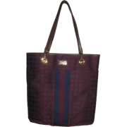 Women's Tommy Hilfiger Large Tote Handbag (Burgundy/Navy) - Hand bag - $109.00 