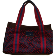 Women's Tommy Hilfiger Medium Iconic Handbag (Navy/Burgundy) - Borse - $79.00  ~ 67.85€