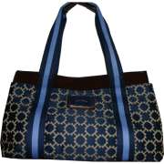 Women's Tommy Hilfiger Medium Iconic Handbag (Navy/White/Light Blue/Brown) - Hand bag - $99.00 