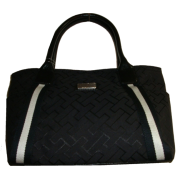 Women's Tommy Hilfiger Medium Tote (Black Tonal Large Logo) - Hand bag - $89.00 