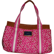 Women's Tommy Hilfiger NS Tote Handbag (Pink Alpaca Timmed With Brown) - Hand bag - $99.00 