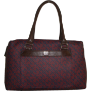 Women's Tommy Hilfiger Satchel Style Handbag (Burgundy/Navy Alpaca) - Hand bag - $99.00 