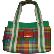 Women's Tommy Hilfiger Small Iconic Tote (Green Plaid) - Hand bag - $89.99 