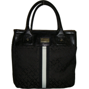 Women's Tommy Hilfiger Small Tote Handbag (Black Tonal) - Hand bag - $89.00 