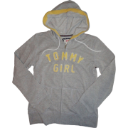 Women's Tommy Hilfiger Tommy Girl Hooded Sweat Jacket Hoodie Heather Grey Size Large - Košulje - duge - $79.00  ~ 67.85€