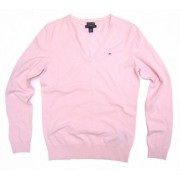Women's Tommy Hilfiger V-neck Pullover Sweater in Light Pink (Ladies) - Pulôver - $57.99  ~ 49.81€