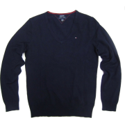 Women's Tommy Hilfiger V-neck Pullover Sweater in Navy Blue (Ladies) - Пуловер - $57.99  ~ 49.81€