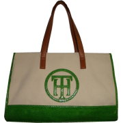 Women's Tommy Hilfigerl Canvas EW Tote (White/Green/Tan) - Hand bag - $99.00 