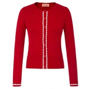 Women Button Knit Cardigan Contrast Color Long Sleeve Shrug BP779 - Košulje - kratke - $15.88  ~ 100,88kn