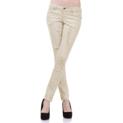 Womens Designer Jeggings Denim Distressed Skinny Club Leggings Coconut Creme - Rajstopy - $34.99  ~ 30.05€