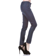 Womens Designer Jeggings Denim Distressed Skinny Club Leggings Midnight Navy - Leggings - $34.99 