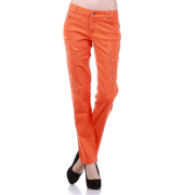 Womens Designer Jeggings Denim Distressed Skinny Club Leggings Tangerine - Ghette - $34.99  ~ 30.05€