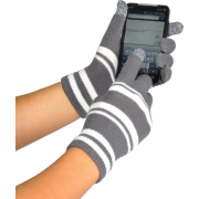 Womens Magic texting glove with conductive yarn finger tips for iPhone, iPad and all touch screen devices - 4 colors GreyWhite - Gloves - $16.99 