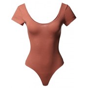 Women's Basic Classic Solid Cap Sleeve Scoop Neck Bodysuit - Underwear - $6.99 