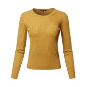 Women's Basic Long Sleeve Crew Neck Cable Knit Classic Sweater - Košulje - kratke - $10.97  ~ 69,69kn