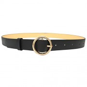 Women's Belts Leather Solid Color Circle Pin Buckle Waist Belt for Jeans Dress Gift for Lover Family - Cinturones - $19.00  ~ 16.32€