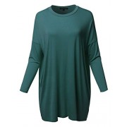 Women's Casual Stylish Solid Loose Fit Dolman Long 3/4 Sleeve Tunic Dress Top - Košulje - kratke - $13.99  ~ 88,87kn