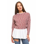 Women's Double Layer Knitted Sweater - Pullovers - $25.00 