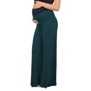 Women's Fold Over Wide Leg Maternity Palazzo Pants - Pants - $12.99 