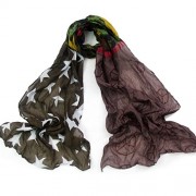 Womens Long Scarf Shawl Star Love and Peace Scarf - Scarf - $18.00 