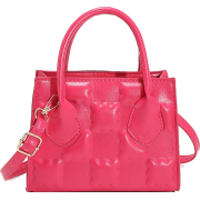 Womens Medium Springsummer Pu Leather Solid Color Lingge Basic Square Zipper Han - Hand bag - $3.45 
