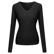 Women's Mermaid Texture Patterned V-Neck Cotton Based Knit Sweater - Košulje - kratke - $13.99  ~ 88,87kn