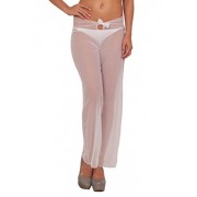 Womens Mesh Low Rise Sheer Swimsuit Bikini Cover Up Wide Leg Long Bottom Pants - Pantalones - $26.99  ~ 23.18€
