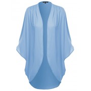 Women's Solid Short Sleeve Oversize Open-Front Kimono Style Cardigan - Košulje - kratke - $18.25  ~ 115,93kn