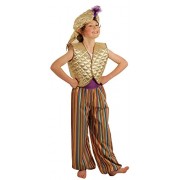 World Book Day-Character-Aladdin GENIE OF THE LAMP (GOLD AND STRIPED) Child's Fancy Dress Costume - All Ages - Obleke - $50.00  ~ 42.94€