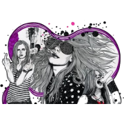 Purple Avril Lavigne - イラスト - 