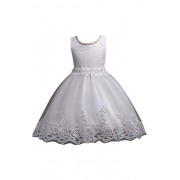 YMING Flower Girls Wedding Pageant Dress Princess Tutu Lace Dress - Dresses - $33.99 