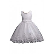 YMING Flower Girls Wedding Pageant Dress Princess Tutu Lace Dress - ワンピース・ドレス - $33.99  ~ ¥3,826