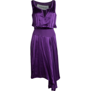 YSL Purple Satin Sleeveless Dress - Dresses - $463.00  ~ £351.88