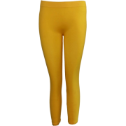 Yellow Seamless Capri Leggings Three Quarter Length - Tajice - $5.90  ~ 5.07€