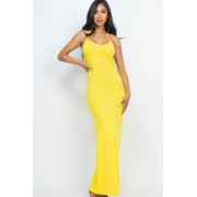 Yellow Racer Back Maxi Dress - Vestiti - $16.50  ~ 14.17€