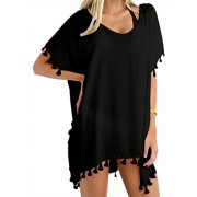 Yincro Women Chiffon Swimsuit Cover up Beach Bikini Stylish Tassel Bathing Suit Cover ups - Kostiumy kąpielowe - $10.99  ~ 9.44€