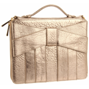 Z Spoke Zac Posen Women's Shirley Metallic Clutch iPad Case with Cross-Body Gold - Borse - $275.00  ~ 236.19€