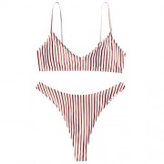 ZAFUL Women Striped Sexy Bikini Sets 2 Pieces Swimsuit Padded Bathing Suits - Swimsuit - $12.99 