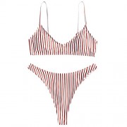 ZAFUL Women Striped Sexy Bikini Sets 2 Pieces Swimsuit Padded Bathing Suits - Kostiumy kąpielowe - $12.99  ~ 11.16€