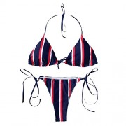 ZAFUL Women Swimsuit Striped Halter String Bikini Set Padded 2 Bikinis Bathing Suit Beachwear - Kostiumy kąpielowe - $7.99  ~ 6.86€