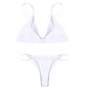 ZAFUL Women's 2 Pcs Bikini Triangle Top Brazilian Bottom Swimwear Swim Suit - Swimsuit - $20.99 