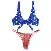 ZAFUL Women's American Flag USA Strappy Bikini Sets Swimwear Bathing Suits - Kupaći kostimi - $16.49  ~ 104,75kn