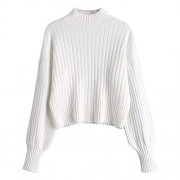 ZAFUL Women's Mock Neck Sweater Drop Shoulder Knit Jumper Tops Pullover - Košulje - kratke - $25.99  ~ 165,10kn