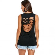 ZAFUL Women's Patriotic American Flag Tanks Top Back Sleeveless T-Shirt Top - Košulje - kratke - $20.99  ~ 133,34kn