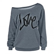 ZAFUL Women's Plus Size Hoodie Pullover Off Shoulder Long Sleeve Casual Sweatshirt - Пуловер - $11.99  ~ 10.30€